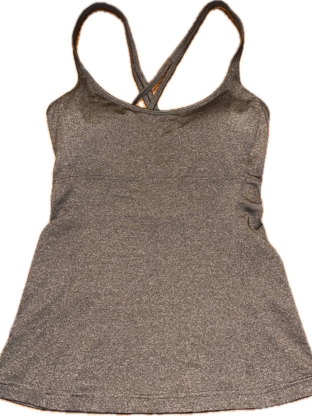 ALO Yoga Dark Gray Strappy Bra Support Camisole Tank Top XS S